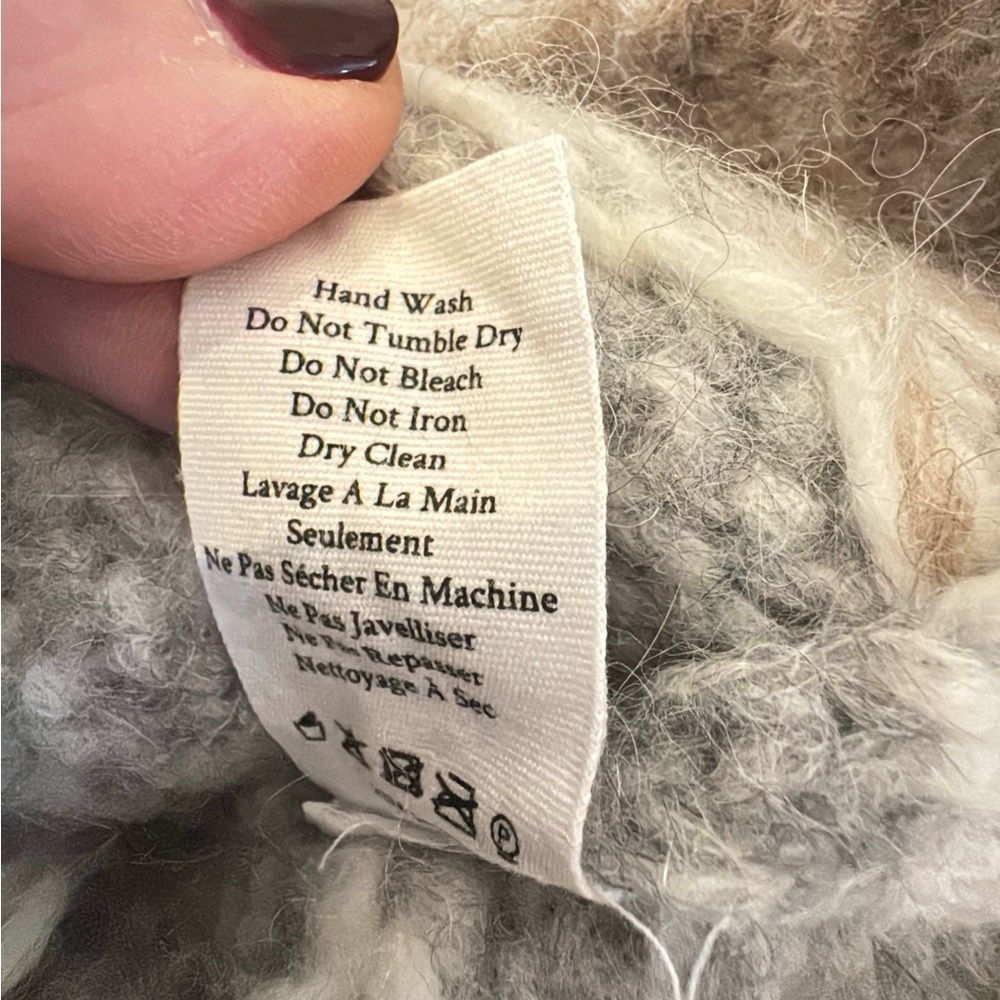 Loveshackfancy Gray And Brown Patterned Sweater - image 4